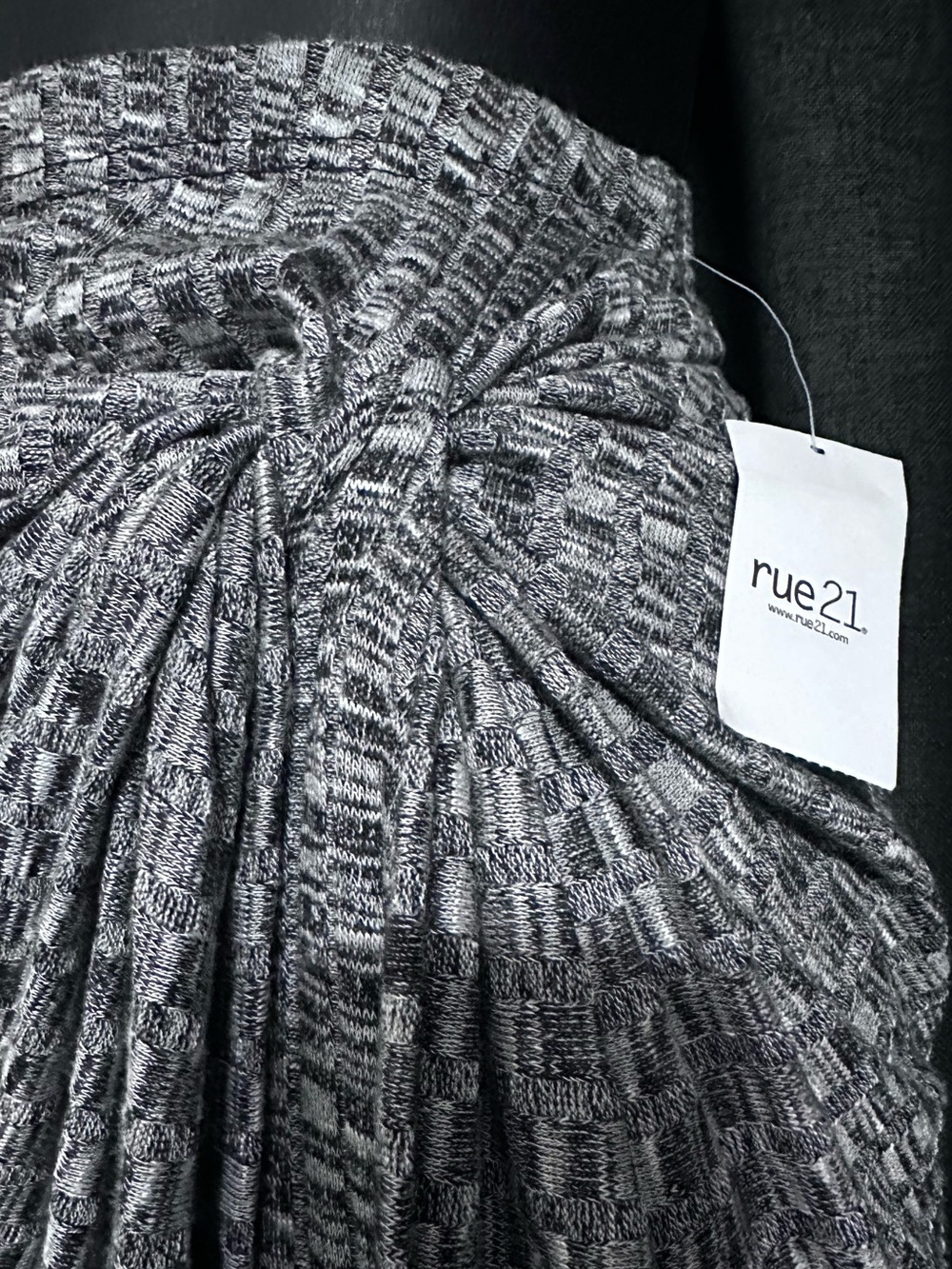 Rue21 Gray Knit Wrap Midi Skirt with Side Tie SZ L - Picture 2 of 4